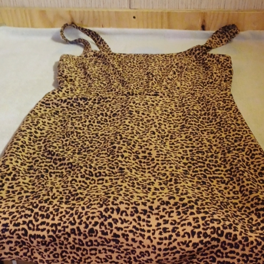 BP Cheetah Pattern Dress, Polyester, Size Medium